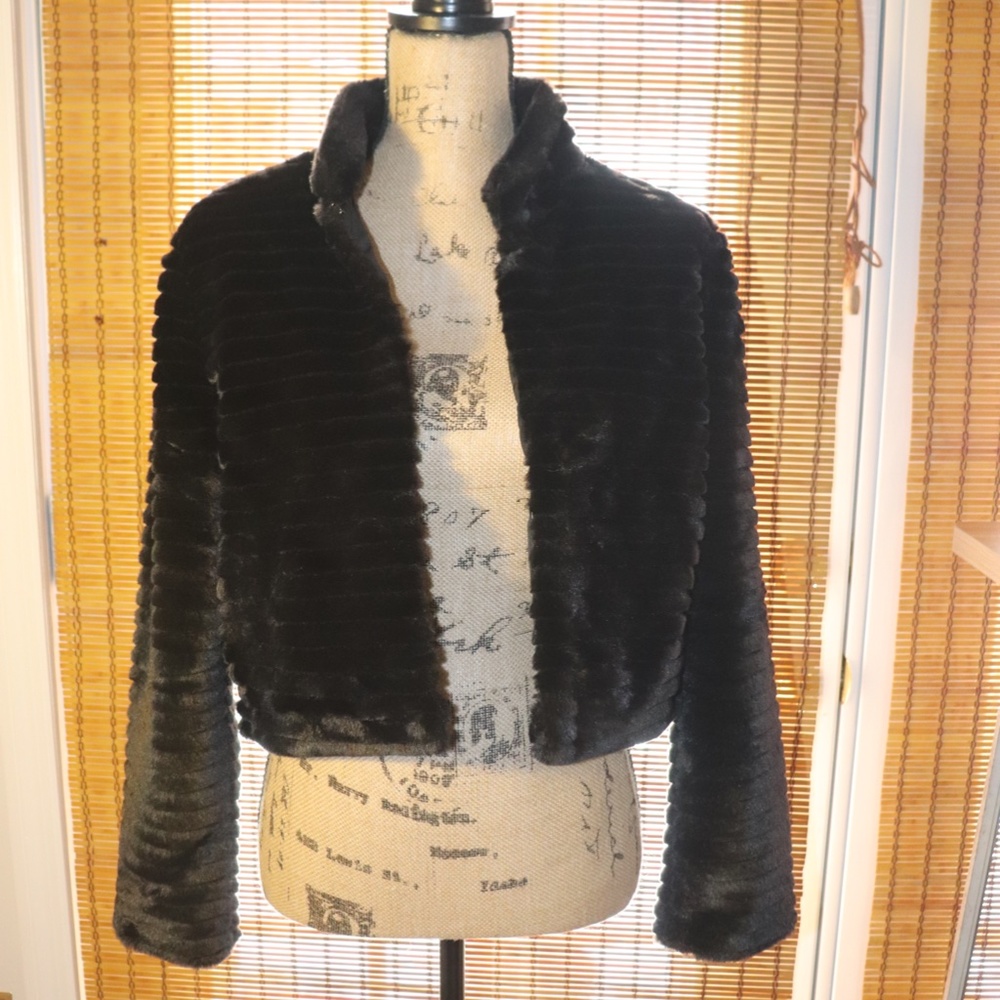 NWT Betsey Johnson Faux Fur Jacket
